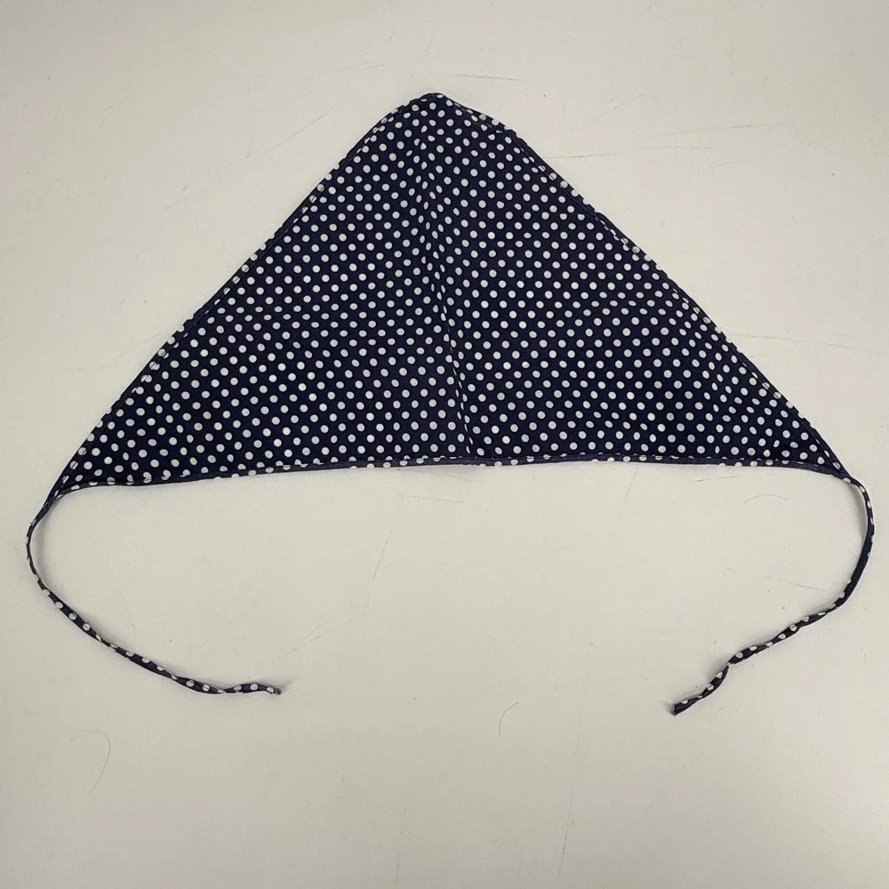 Lot of 3 Vintage 60s/70s Triangle Head Scarves Bandanas Polka Dot Striped Print
